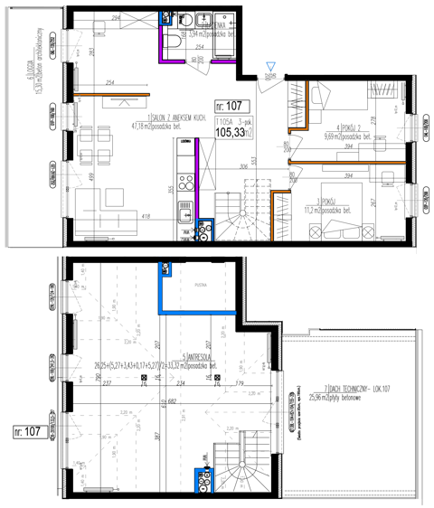 Plan 3 pok. 105m²