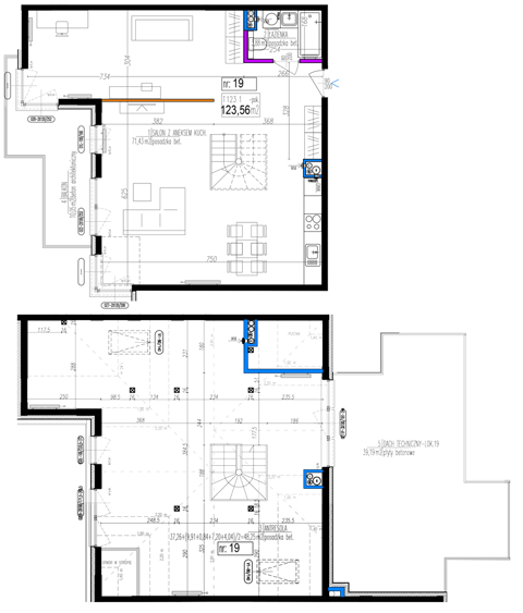 Plan 1 pok. 124m²