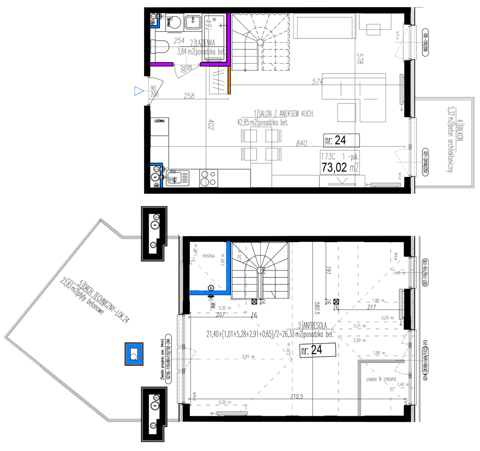 Plan 1 pok. 73m²
