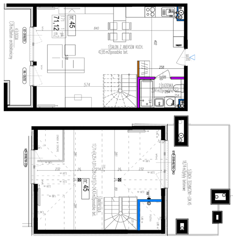 Plan 1 pok. 71m²