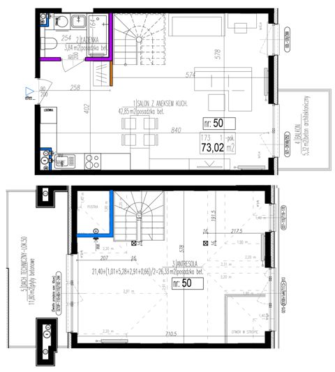 Plan 1 pok. 73m²