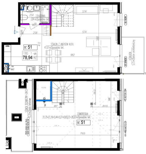Plan 1 pok. 79m²