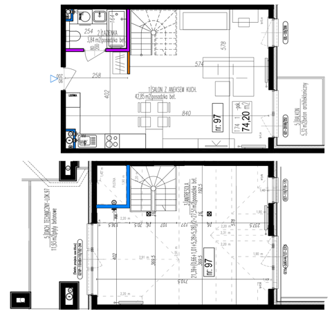 Plan 2 pok. 74m²