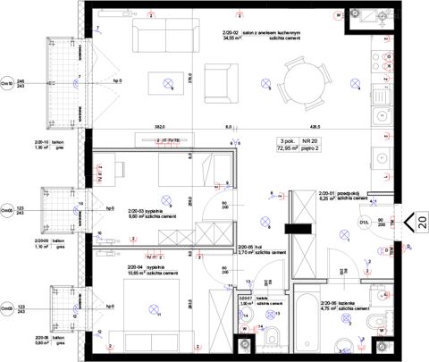 Plan 3 pok. 73m²