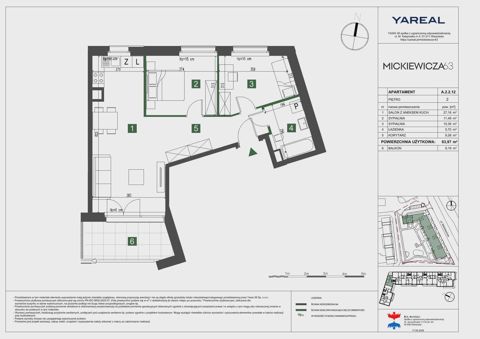 Plan 3 pok. 64m²