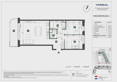Plan 3 pok. 72m²