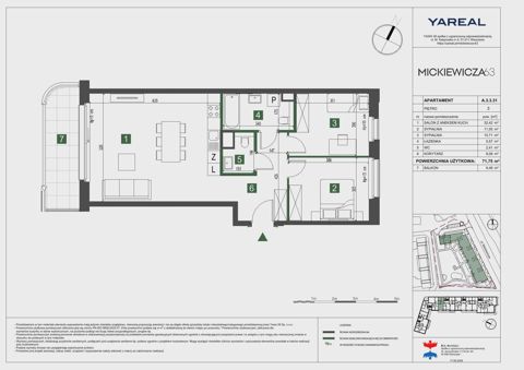 Plan 3 pok. 72m²