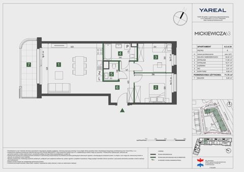 Plan 3 pok. 72m²