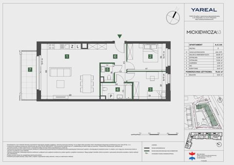 Plan 3 pok. 76m²