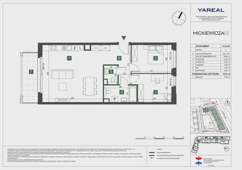 Plan 3 pok. 76m²