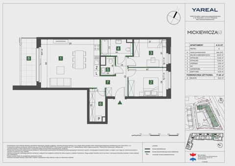 Plan 3 pok. 77m²