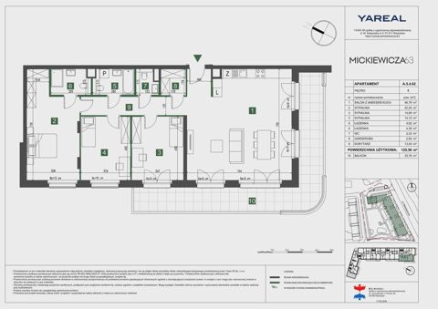 Plan 4 pok. 126m²
