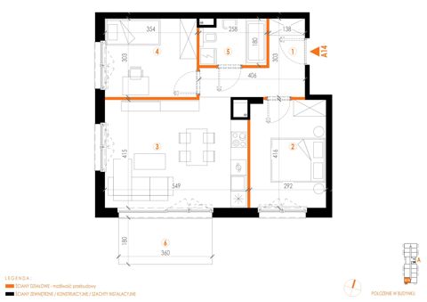 Plan 3 pok. 56m²