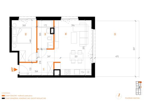 Plan 2 pok. 46m²