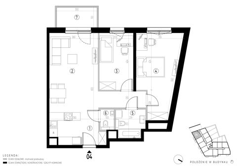 Plan 3 pok. 68m²
