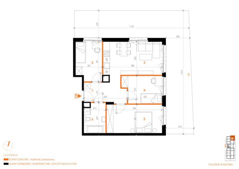 Plan 4 pok. 68m²
