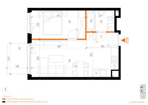 Plan 2 pok. 43m²