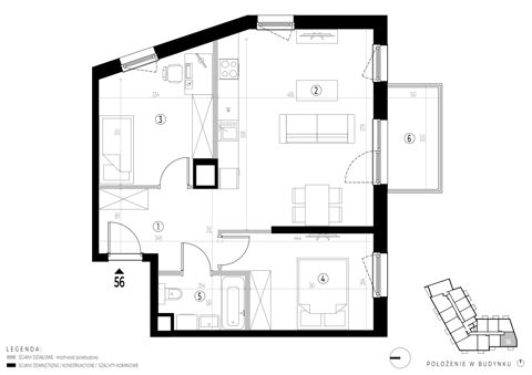 Plan 3 pok. 61m²