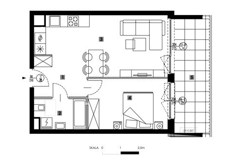 Plan 2 pok. 44m²