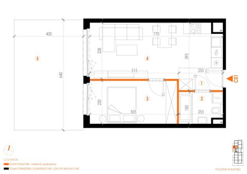 Plan 2 pok. 43m²