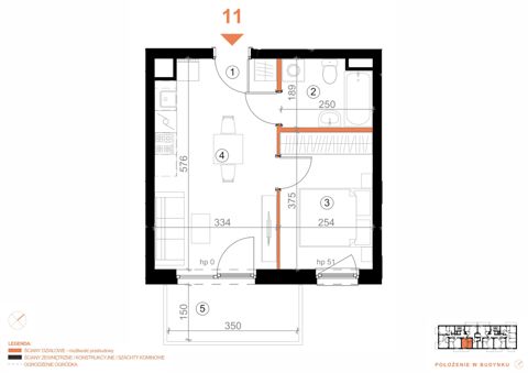 Plan 2 pok. 32m²