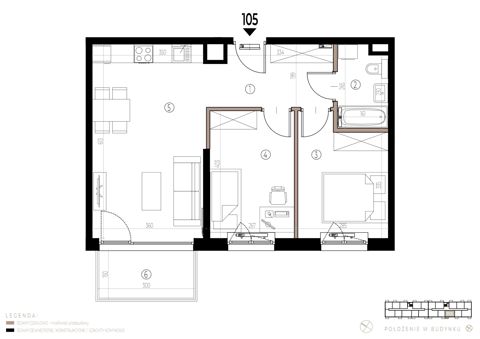 Plan 3 pok. 55m²
