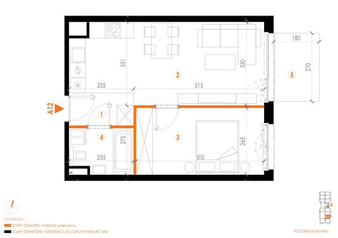 Plan 2 pok. 44m²