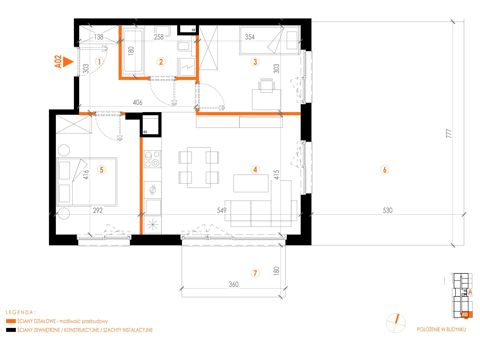 Plan 3 pok. 56m²