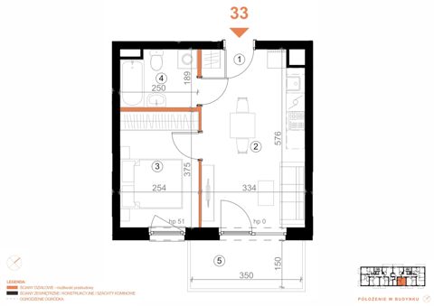 Plan 2 pok. 32m²