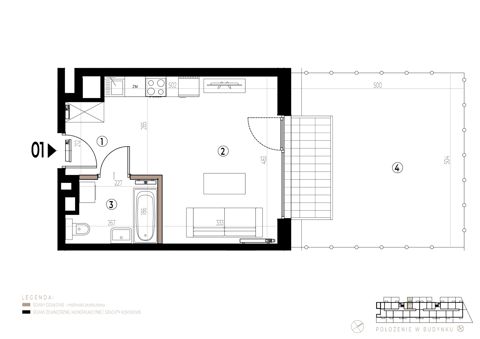 Plan 1 pok. 28m²