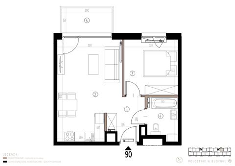 Plan 2 pok. 42m²