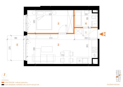 Plan 2 pok. 43m²