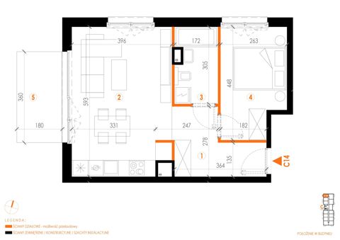 Plan 2 pok. 46m²