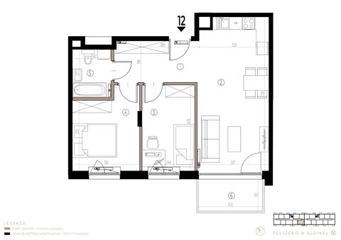 Plan 3 pok. 57m²