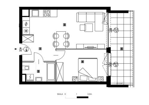 Plan 2 pok. 44m²