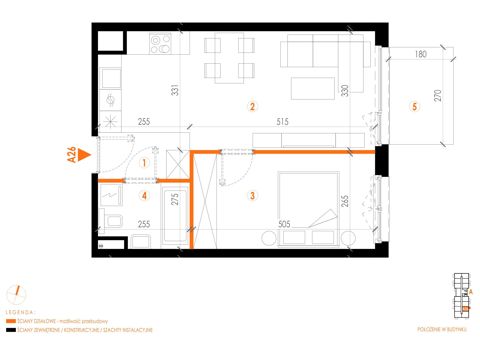 Plan 2 pok. 44m²