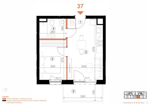 Plan 2 pok. 32m²