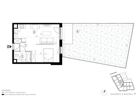 Plan 1 pok. 38m²