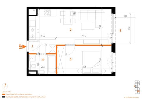 Plan 2 pok. 44m²