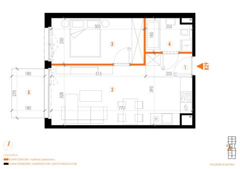 Plan 2 pok. 43m²