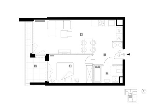 Plan 2 pok. 49m²