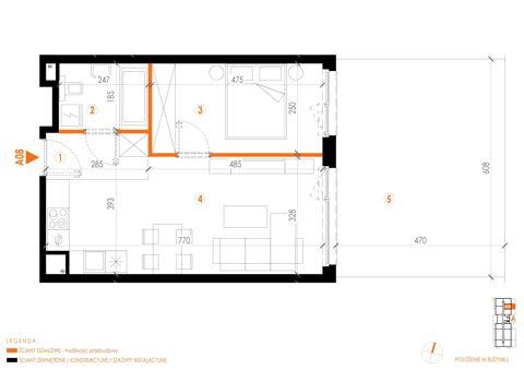 Plan 2 pok. 43m²
