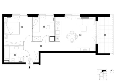 Plan 3 pok. 59m²
