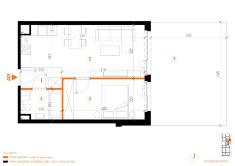 Plan 2 pok. 43m²