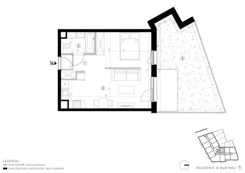 Plan 1 pok. 38m²