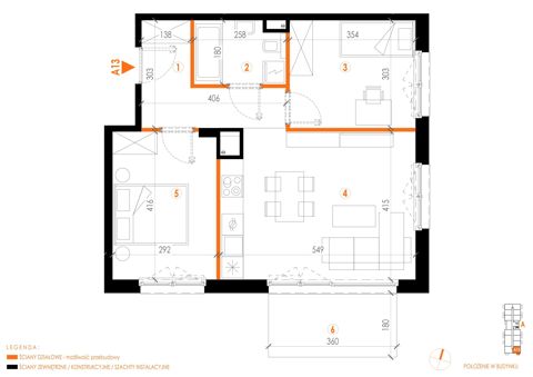 Plan 3 pok. 56m²