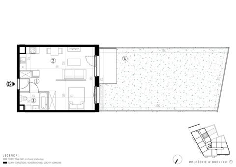 Plan 1 pok. 38m²