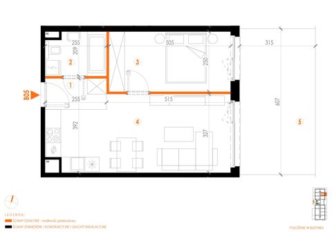 Plan 2 pok. 43m²