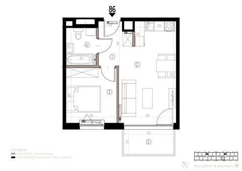 Plan 2 pok. 38m²