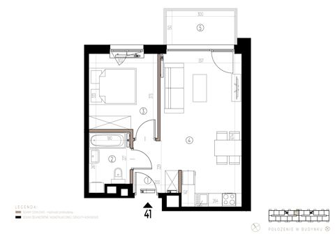 Plan 2 pok. 41m²